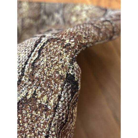 Victoria Beckham Brown Snake Print Midi Pencil Skirt Size 2/ 4 Stretch - Picture 6 of 9